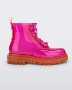 Melissa Botas Coturno Mujer Clear Orange/Pink España | ypOOqgNr