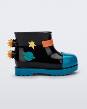 Mini Melissa Botas Rain Boot Bebe Blue/Black España | wEyLBVmv