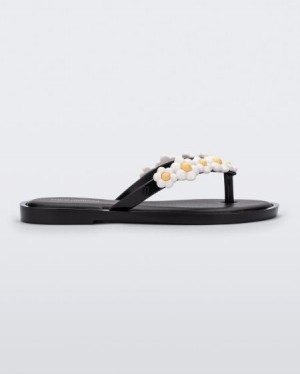 Mini Melissa Chancletas Flip Flop Spring Niños Black/White España | rNH69jwT