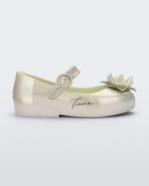 Mini Melissa Flats Sweet Love Princess Bebe Metallic White/Green España | TLcUGkJL