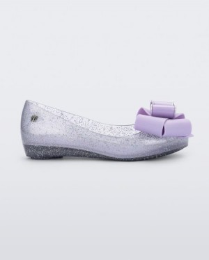 Mini Melissa Flats Ultragirl Sweet Niños Clear Glitter/Lilac España | u6ge8Pc5