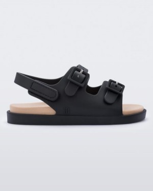 Mini Melissa Sandalias Anchos Sandal Bebe Black/Beige España | DHzNvJMN