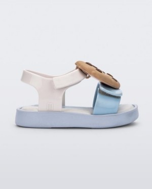 Mini Melissa Sandalias Jump Candy Bebe Blue/White/Beige España | 0azrbIhr