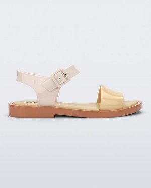 Melissa Sandalias Mar Sandal Mujer Beige/Yellow España | oGEWHTVF