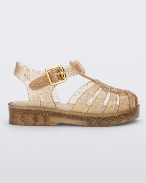 Mini Melissa Sandalias Possession Bebe Beige/Glitter/Gold España | yEkQWBCr