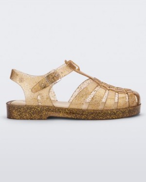 Mini Melissa Sandalias Possession Niños Beige/Glitter/Gold España | hoFFnhbg