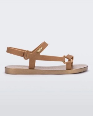 Melissa Sandalias Sun Downtown Mujer Doradas España | FDZedPEG