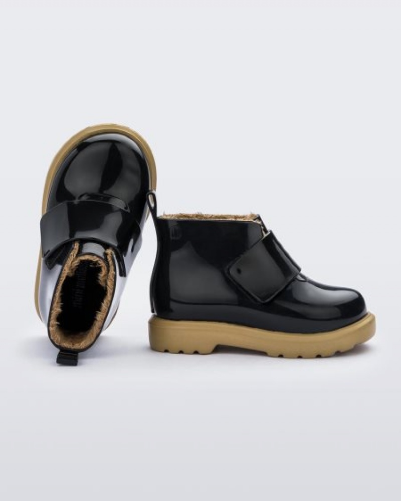 Mini Melissa Botas Chelsea Bebe Black/Beige España | 9BhyepzX