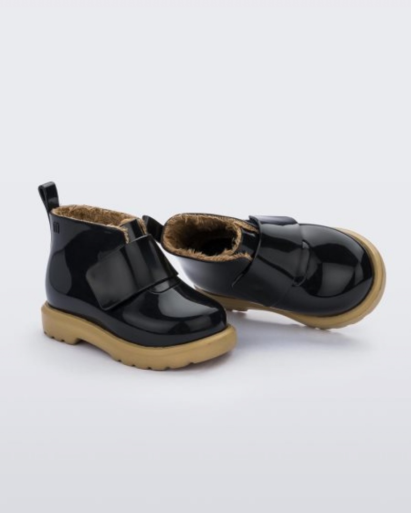 Mini Melissa Botas Chelsea Bebe Black/Beige España | 9BhyepzX