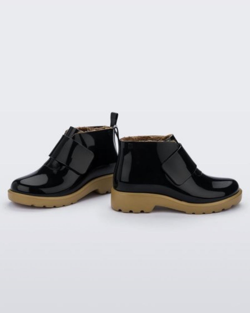 Mini Melissa Botas Chelsea Niños Black/Beige España | 6gYqGLs4