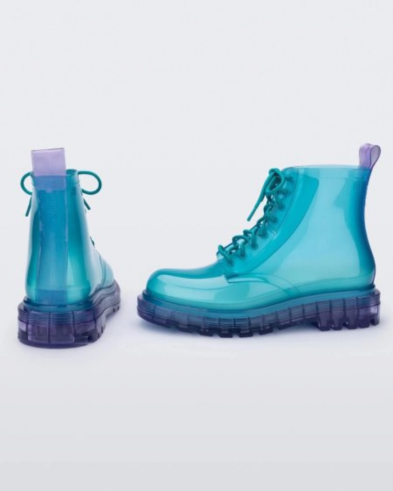 Melissa Botas Coturno Mujer Clear Lilac/Blue España | haeJz1HU