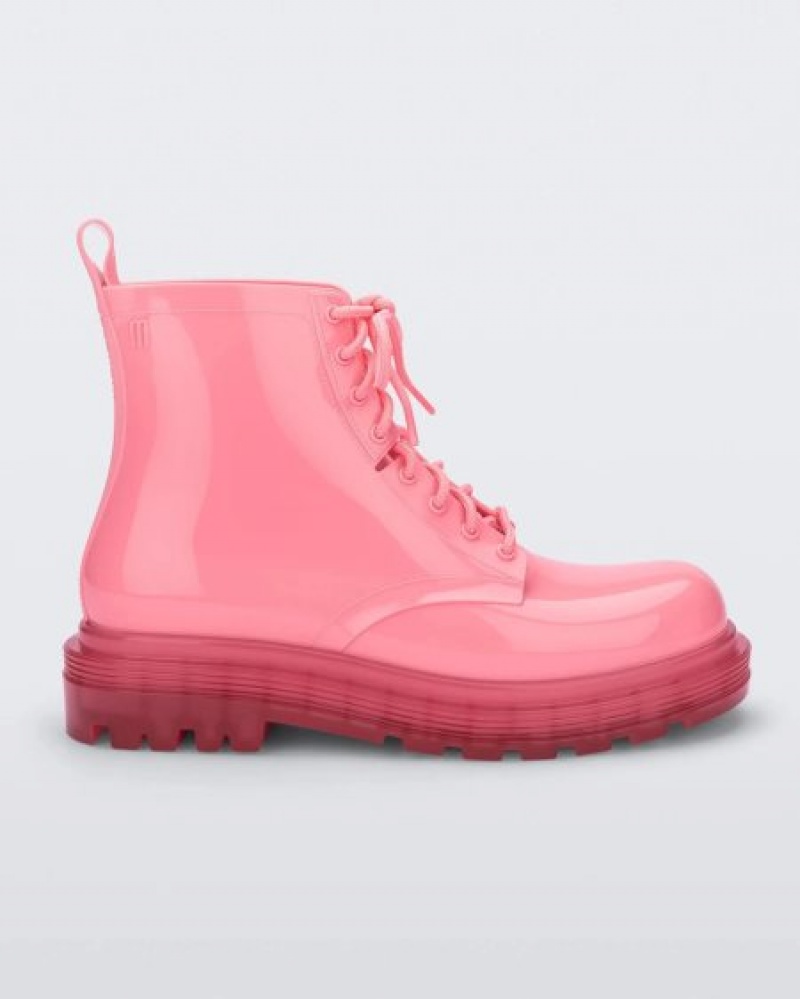 Melissa Botas Coturno Mujer Clear Pink/Pink España | lKKDntpE