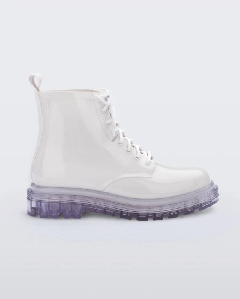 Melissa Botas Coturno Mujer White/Clear España | idWNNhRK