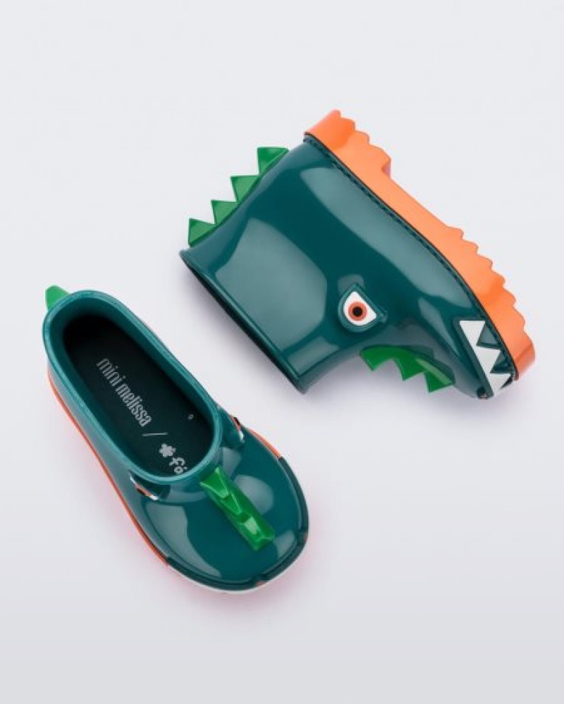 Mini Melissa Botas Rain Boot Bebe Orange/Green España | kpMMlCDJ