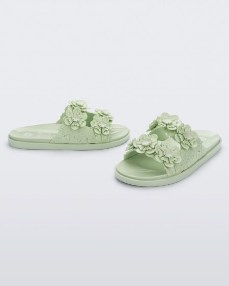 Melissa Chanclas Anchos Blossom Chanclas Mujer Green/Green España | j0uy1KMg