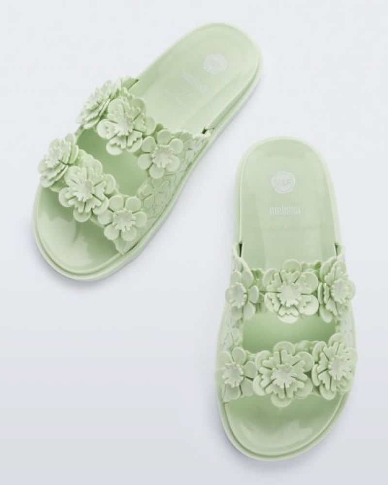 Melissa Chanclas Anchos Blossom Chanclas Mujer Green/Green España | j0uy1KMg