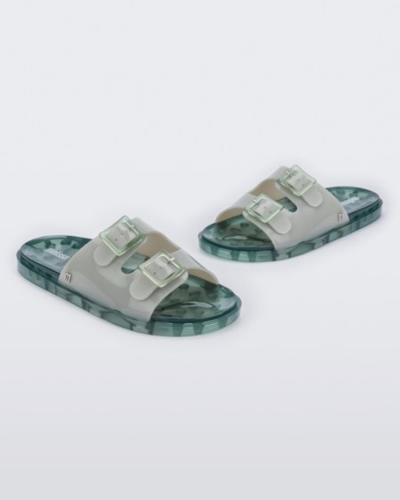 Melissa Chanclas Anchos Chanclas Mujer Green/Green Clear España | JJGhpCq4