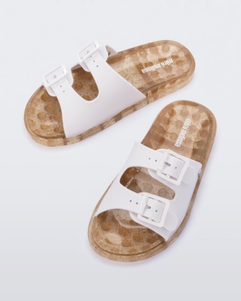 Mini Melissa Chanclas Anchos Chanclas Niños Beige España | QE7rM5Pj