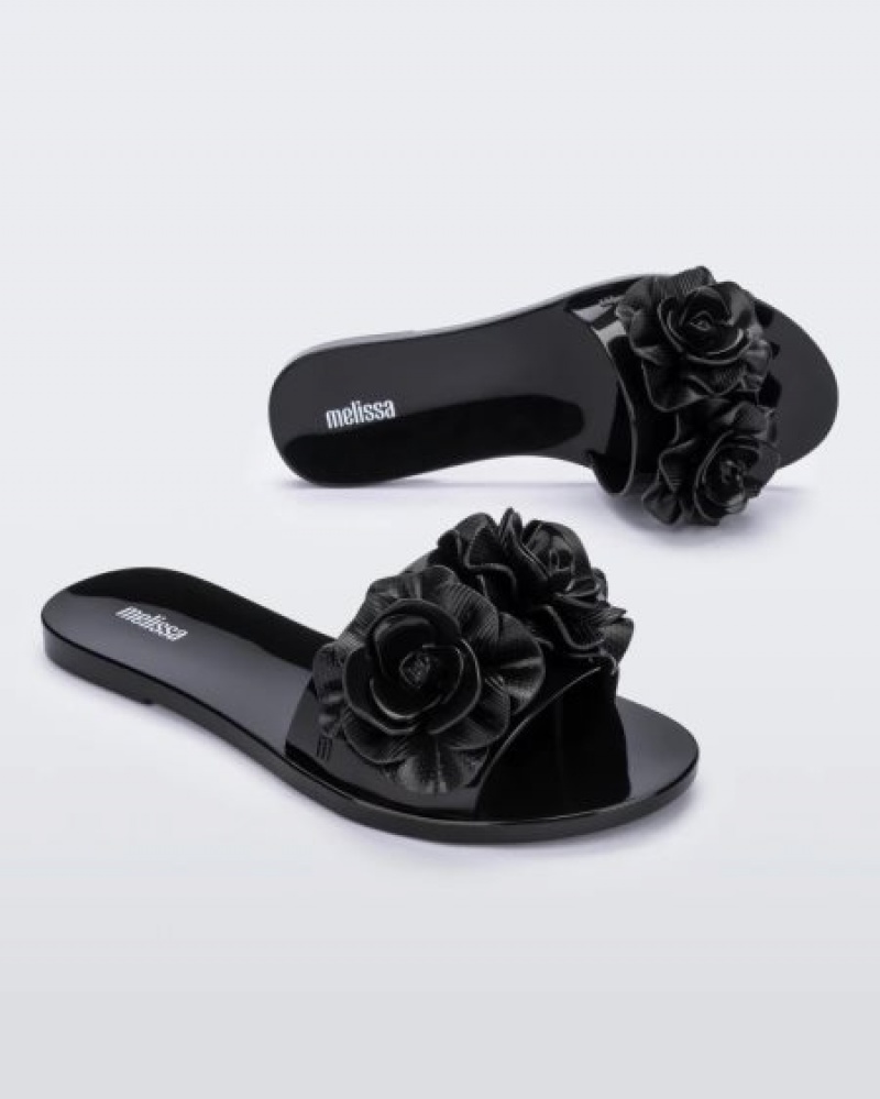 Melissa Chanclas Babe Garden Mujer Negras España | PVc8Av73