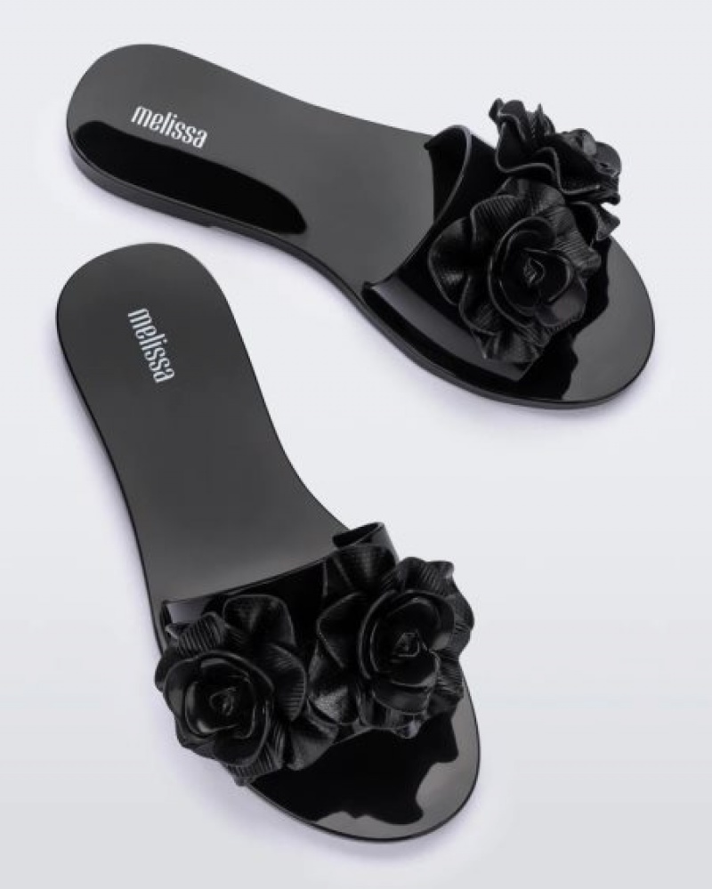 Melissa Chanclas Babe Garden Mujer Negras España | PVc8Av73