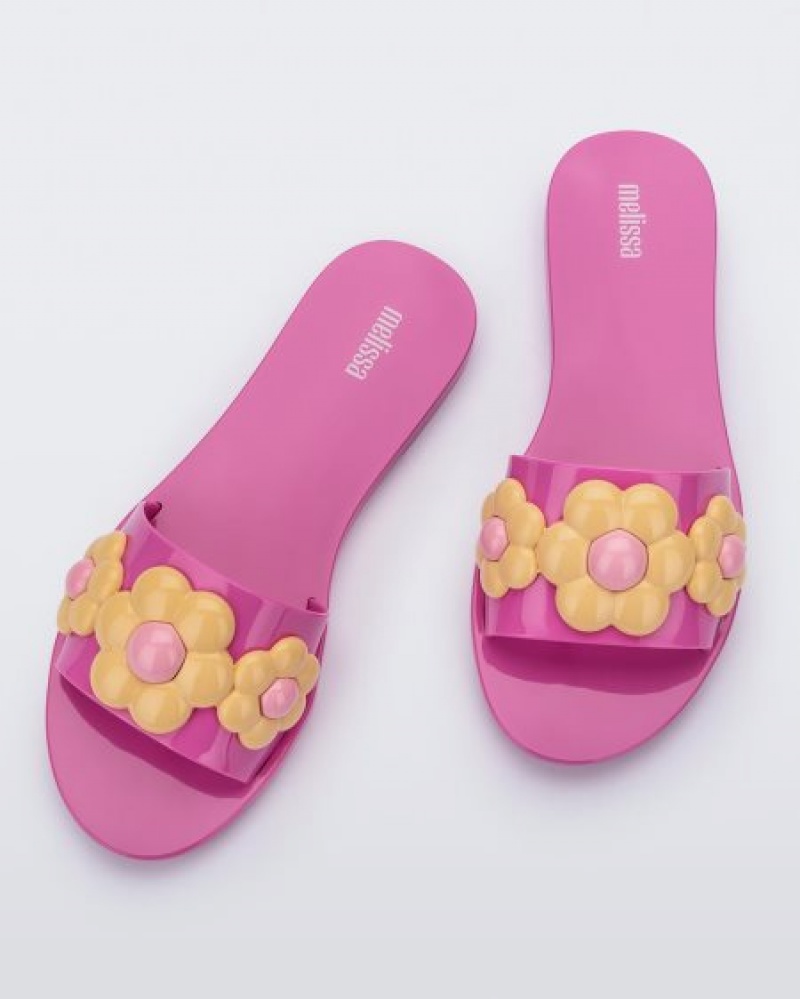 Melissa Chanclas Babe Spring Mujer Pink/Yellow España | KObGFUAb