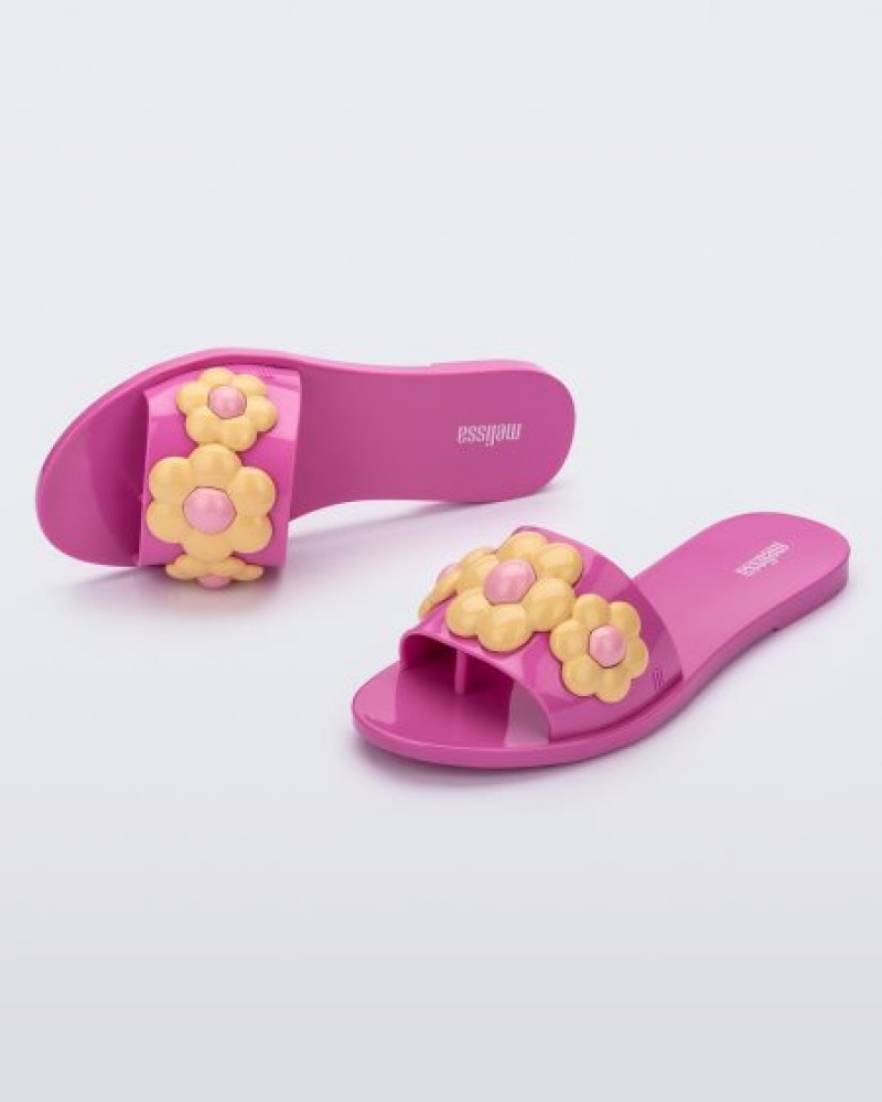 Melissa Chanclas Babe Spring Mujer Pink/Yellow España | KObGFUAb