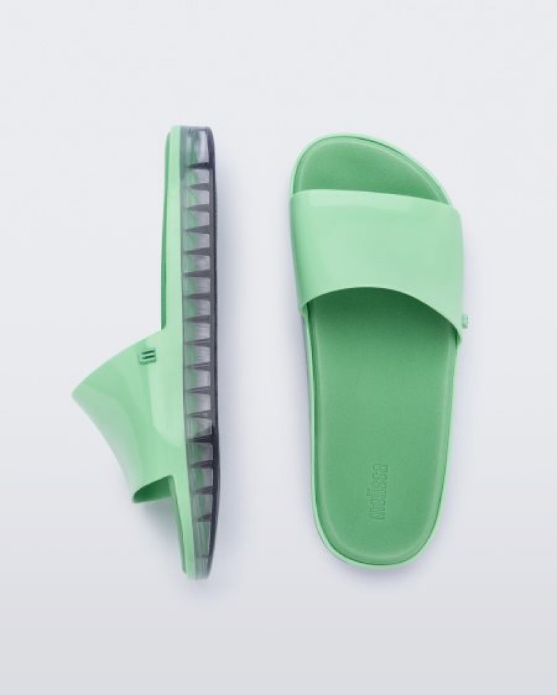 Melissa Chanclas Beach Mujer Green/Clear España | gnAvpiAk