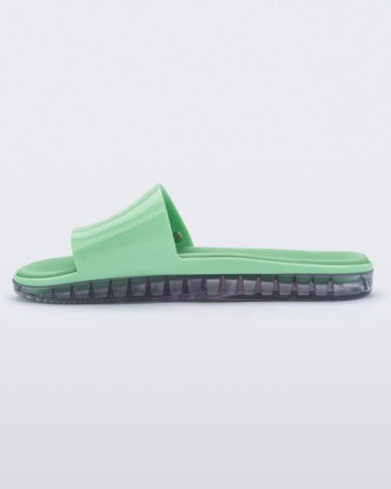 Melissa Chanclas Beach Mujer Green/Clear España | gnAvpiAk