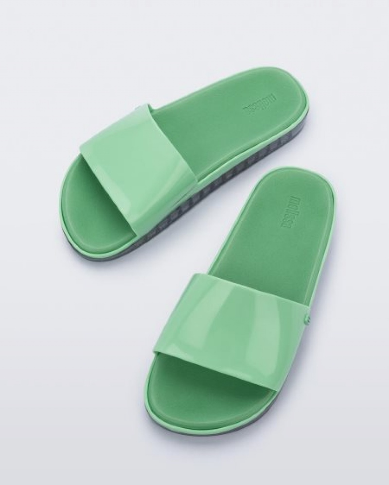 Melissa Chanclas Beach Mujer Green/Clear España | gnAvpiAk