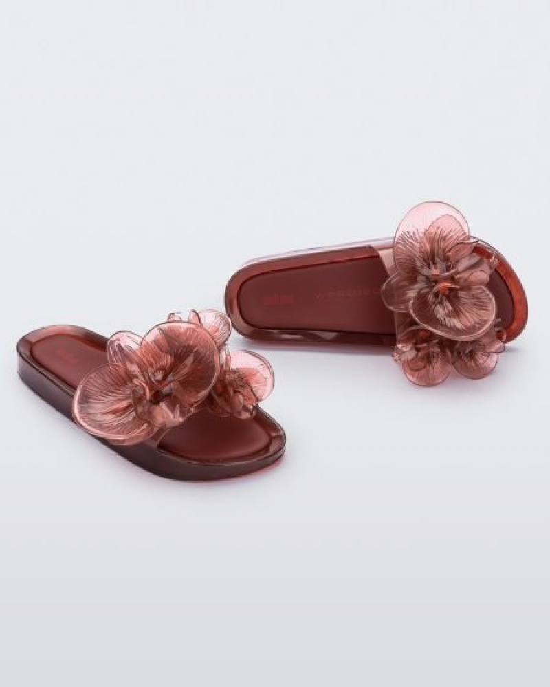 Melissa Chanclas Flower Beach Mujer Rojas España | 5G27DKeW