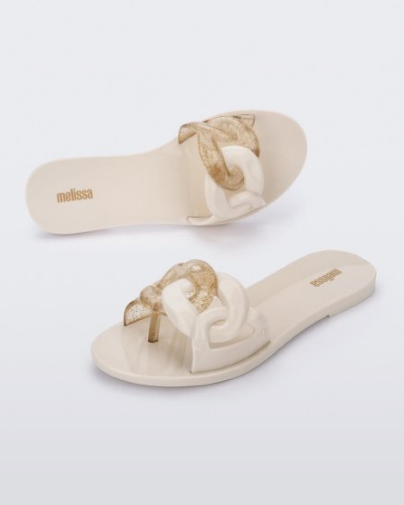 Melissa Chanclas Jelly Chain Mujer Beige España | xvPxn8el