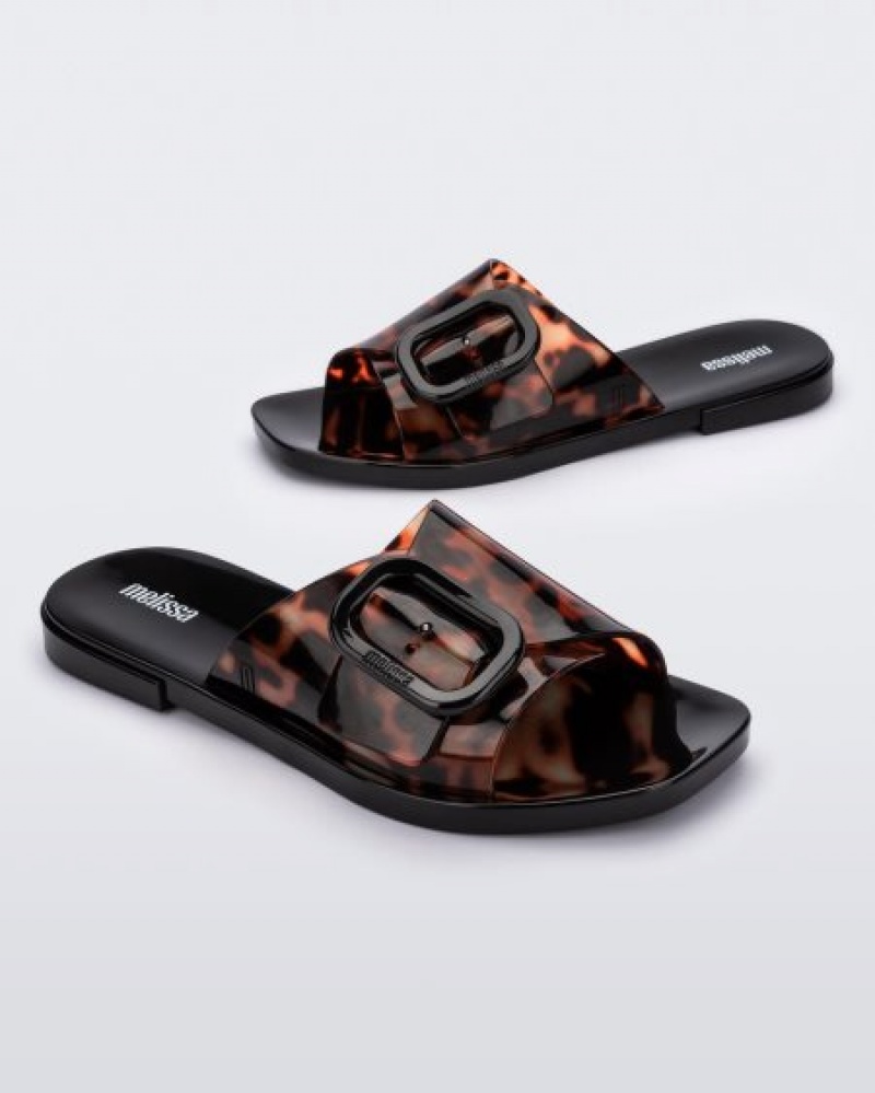 Melissa Chanclas Lislie Mujer Black/Clear Tortoise España | AegZHGAE