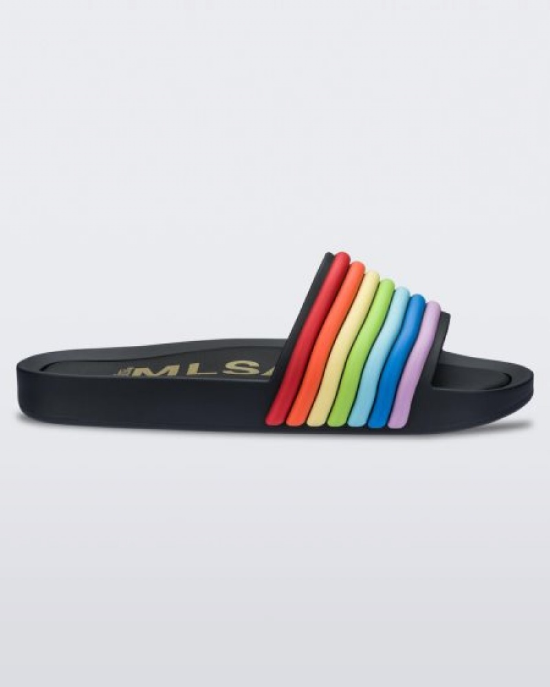 Melissa Chanclas Rainbow Beach Mujer Negras España | LPpETwuW