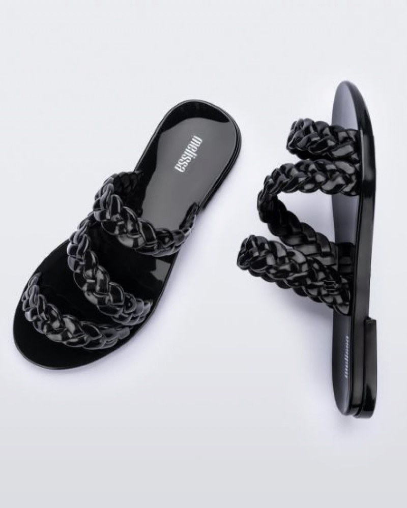 Melissa Chanclas Wrap Mujer Black/Black España | o0FMQZ1i