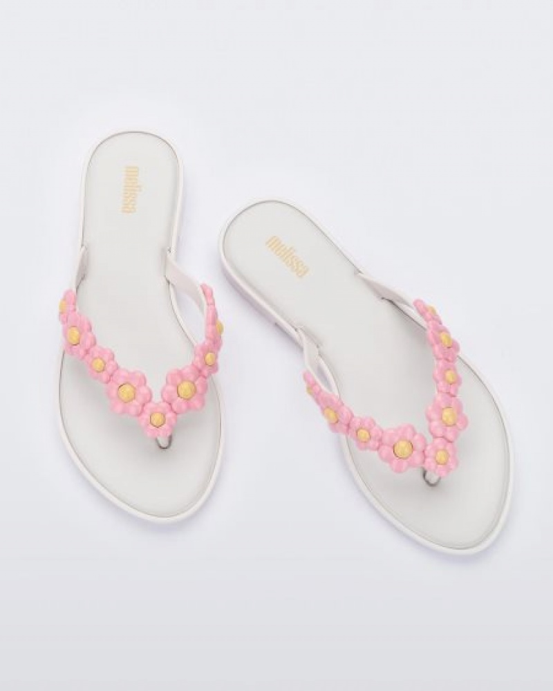 Melissa Chancletas Flip Flop Spring Mujer White/Lilac España | AnbB4foC