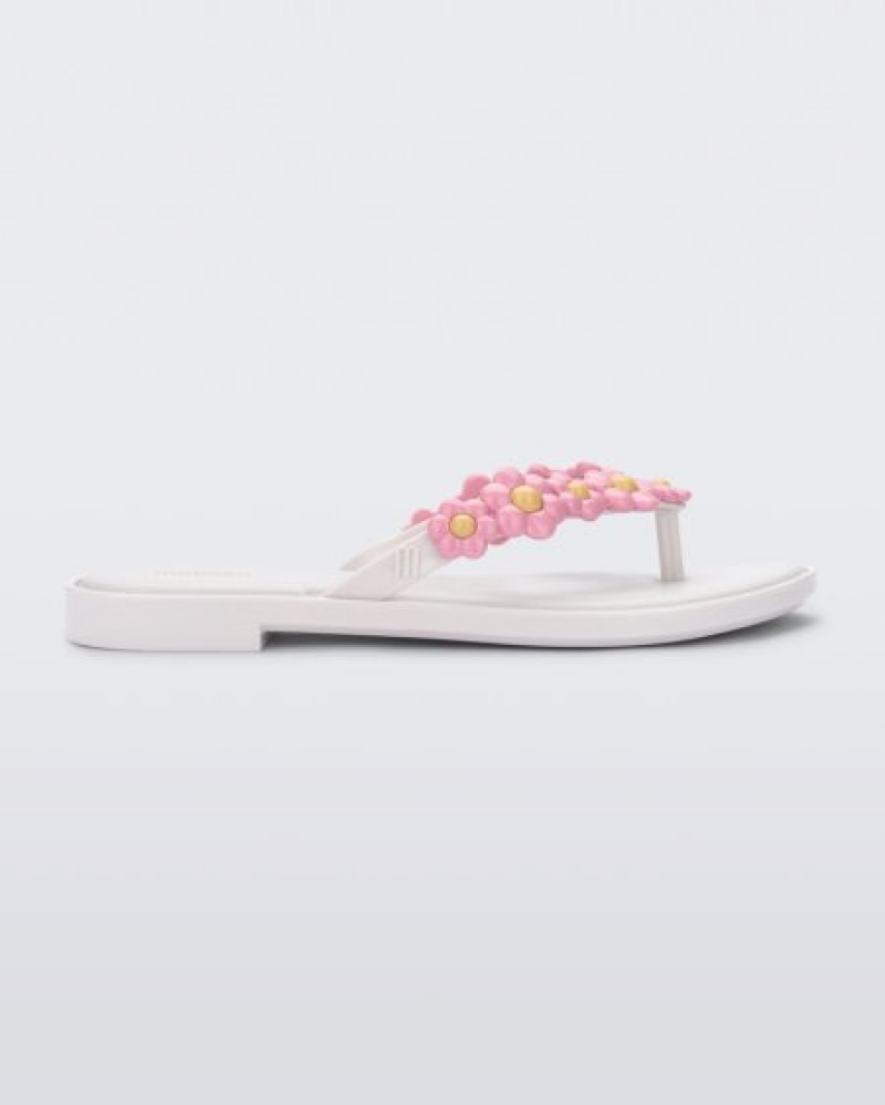 Melissa Chancletas Flip Flop Spring Mujer White/Lilac España | AnbB4foC