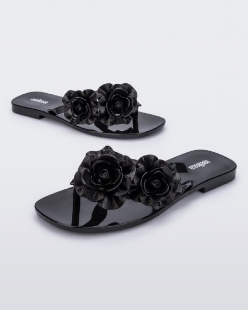 Melissa Chancletas Harmomic Squared Garden Mujer Negras España | KyHfrXBb