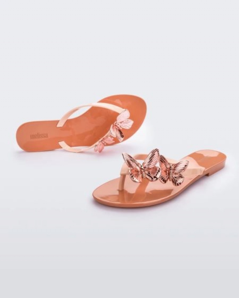 Melissa Chancletas Harmonic Fly Mujer Brown/Bronze España | QtlOauu2