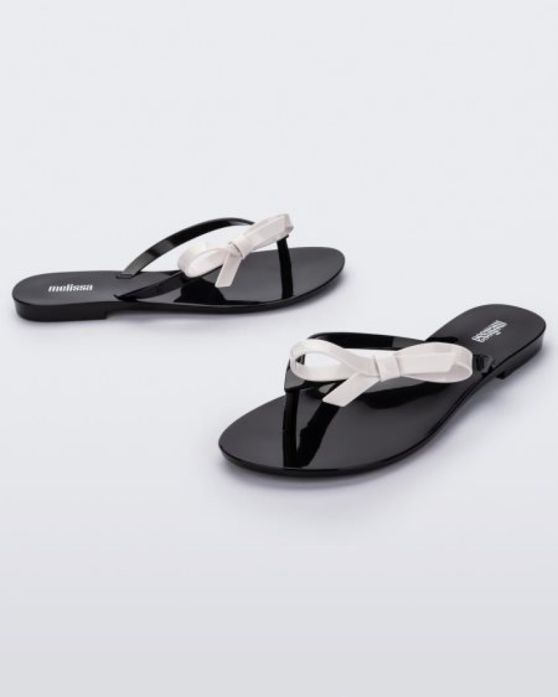 Melissa Chancletas Harmonic Sweet Mujer Black/White España | dqdlljGo