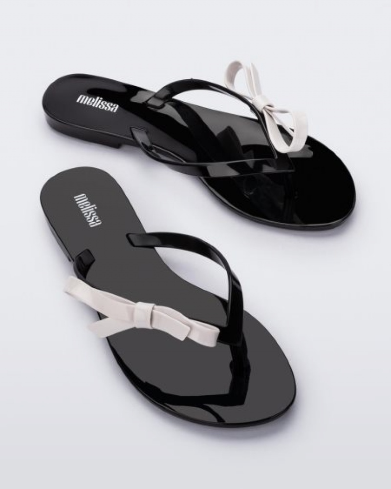 Melissa Chancletas Harmonic Sweet Mujer Black/White España | dqdlljGo