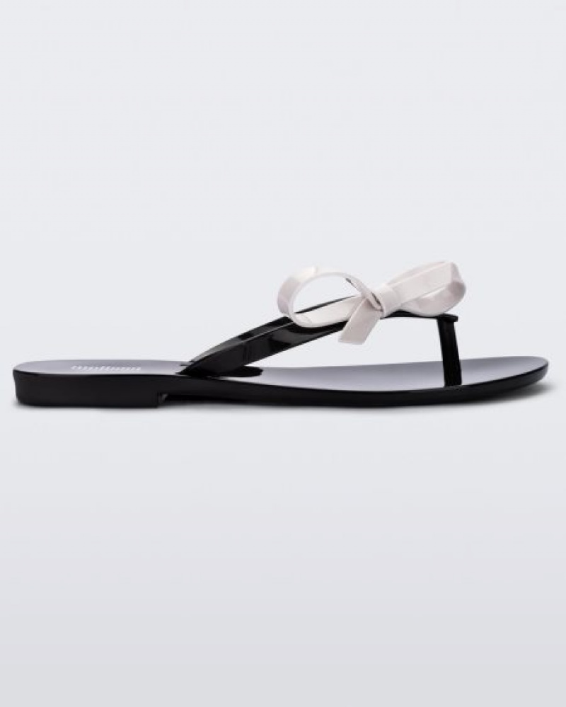 Melissa Chancletas Harmonic Sweet Mujer Black/White España | dqdlljGo