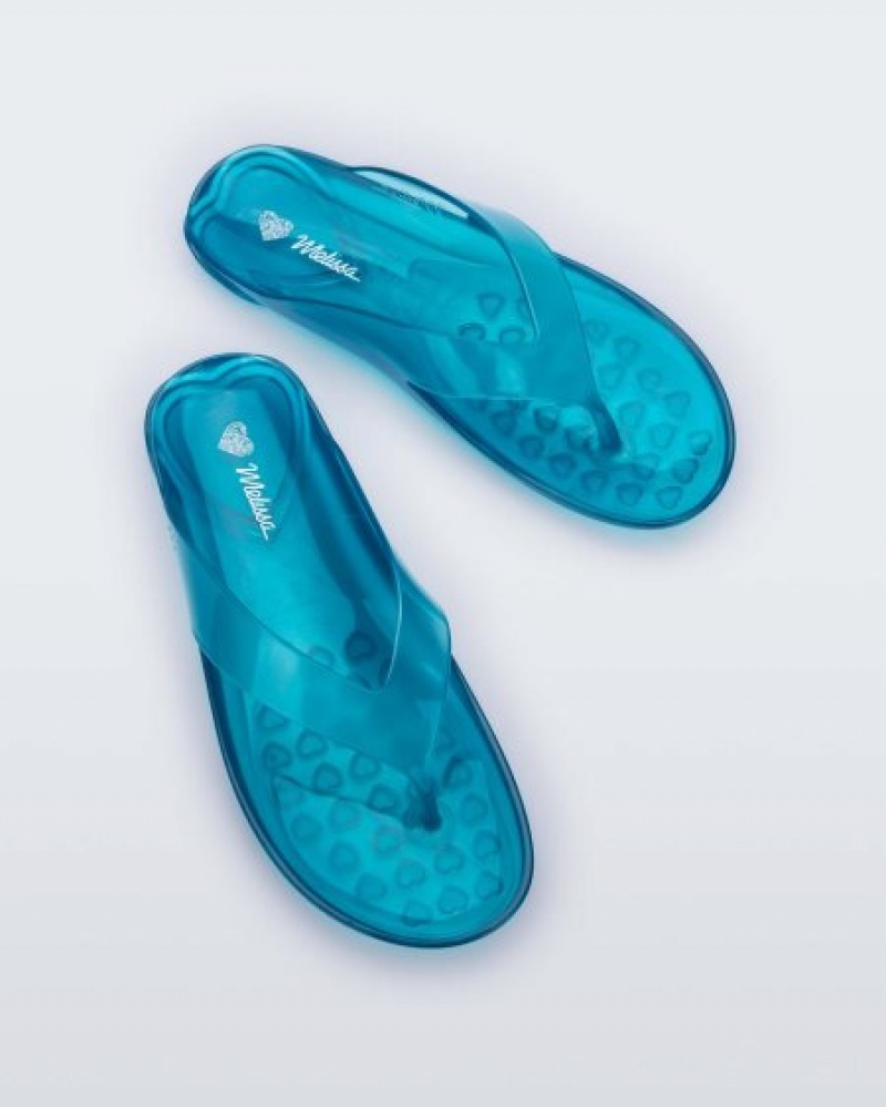 Melissa Chancletas Real Jelly Flip Flop Mujer Azules España | mCdgOHgy