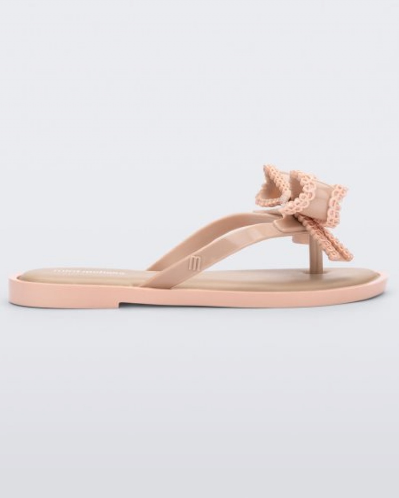 Mini Melissa Chancletas Slim Niños Beige España | yFswJSE8