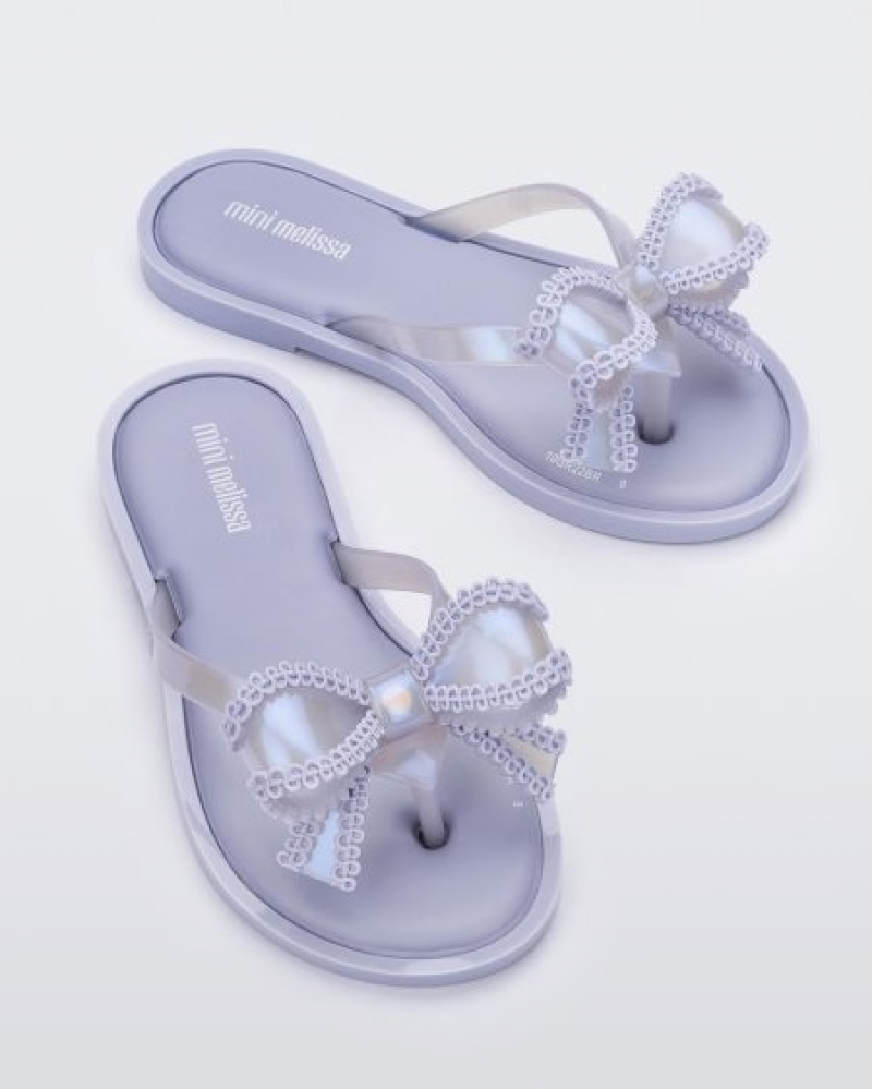 Mini Melissa Chancletas Slim Niños Lilac España | ZORC7t14