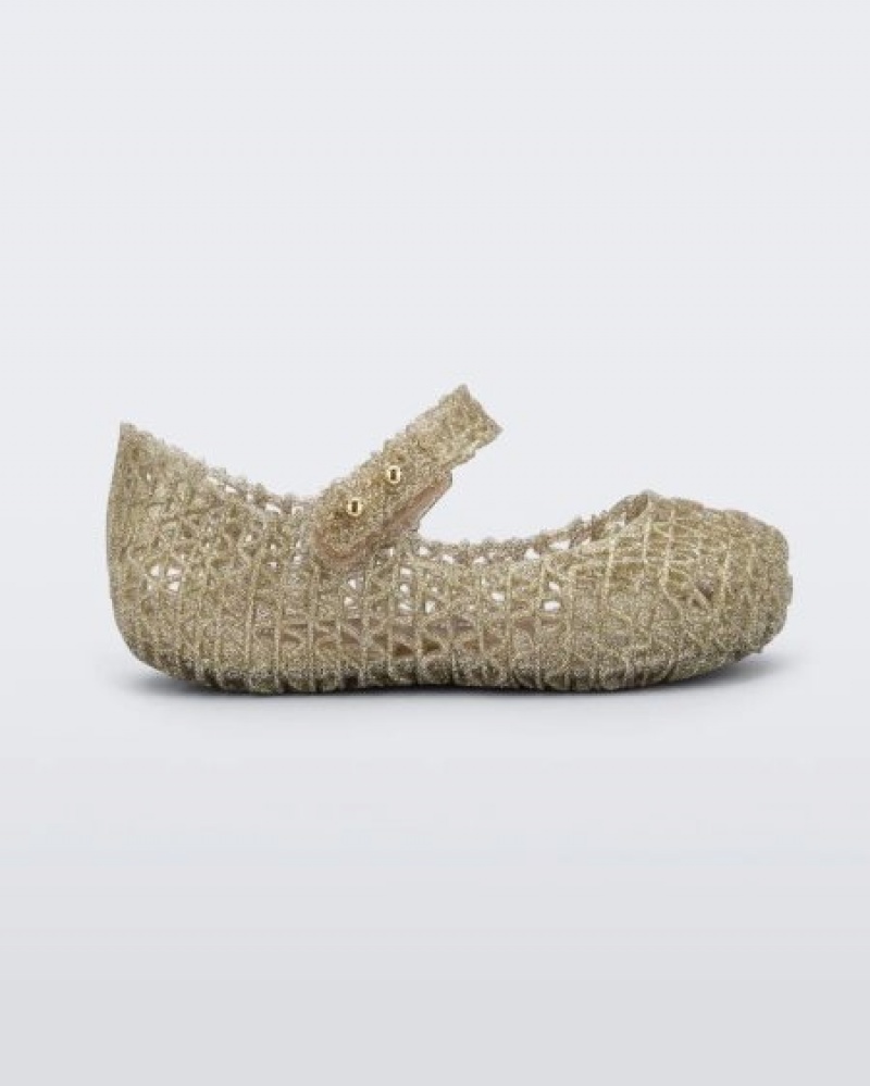 Mini Melissa Flats Campana Bebe Doradas España | vODZwB4D