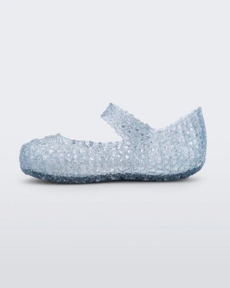 Mini Melissa Flats Campana Bebe Glitter Clear España | 4DchN7yT