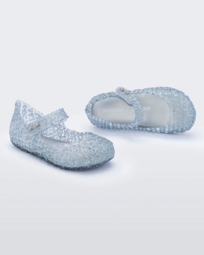 Mini Melissa Flats Campana Bebe Glitter Clear España | 4DchN7yT