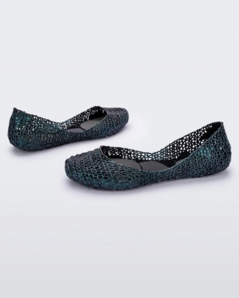 Melissa Flats Campana Mujer Negras Multicolor España | c6yDc3z5