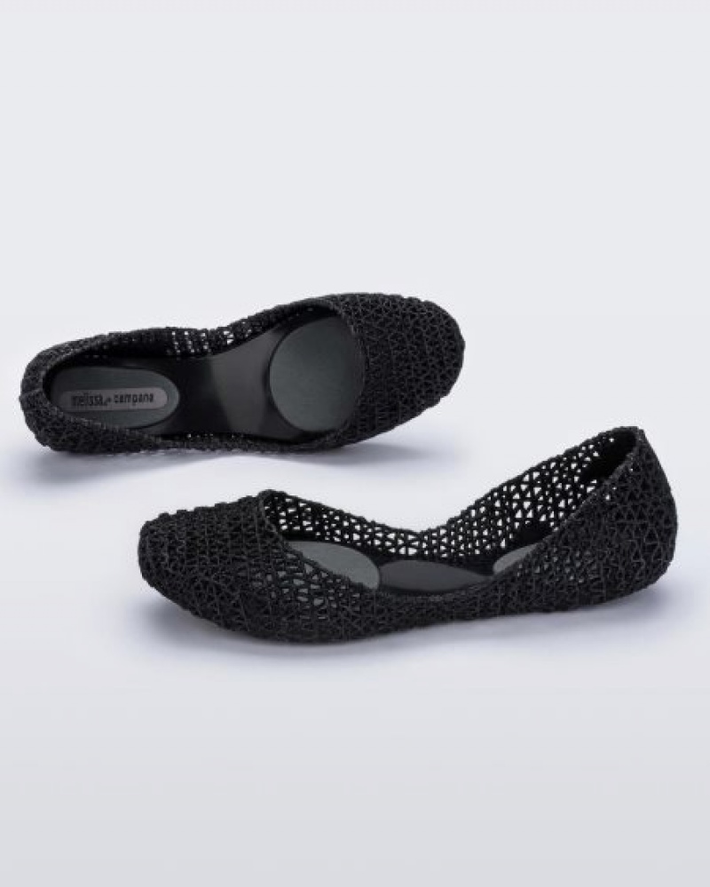 Melissa Flats Campana Mujer Negras España | 82itNdyq