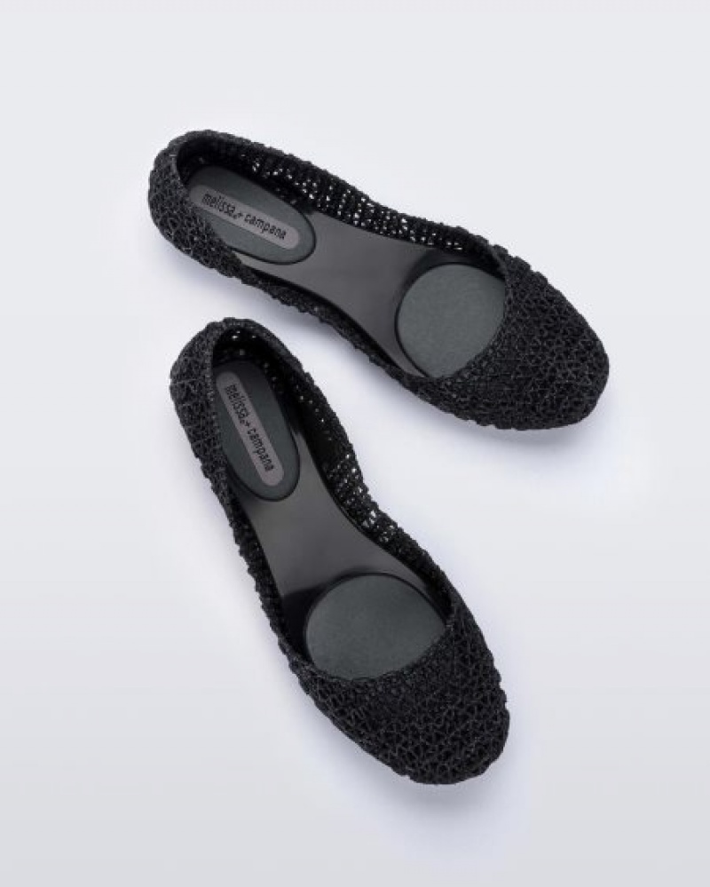 Melissa Flats Campana Mujer Negras España | 82itNdyq